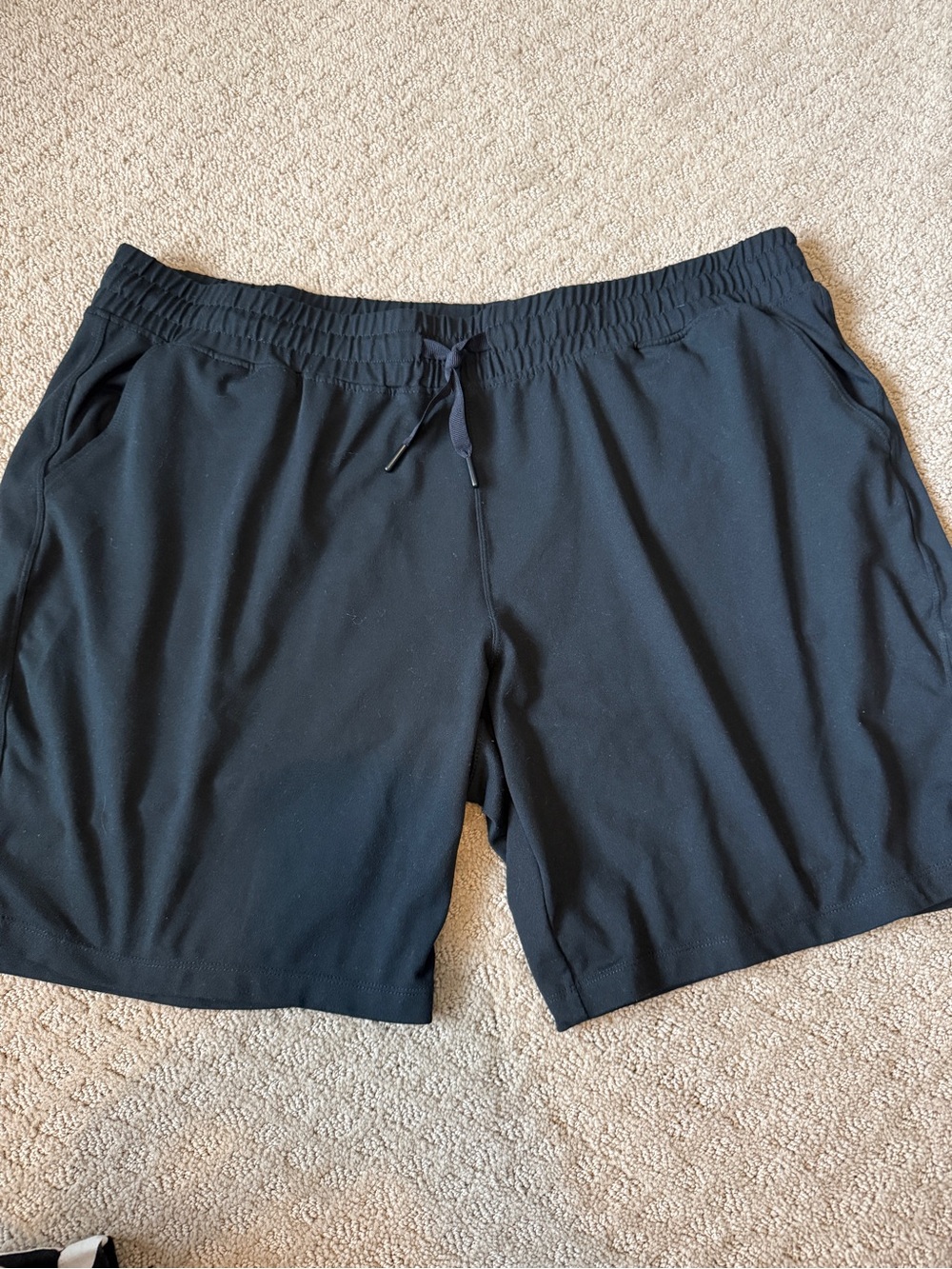 Mondetta Black Athletic Drawstring Performance Shorts, XXL